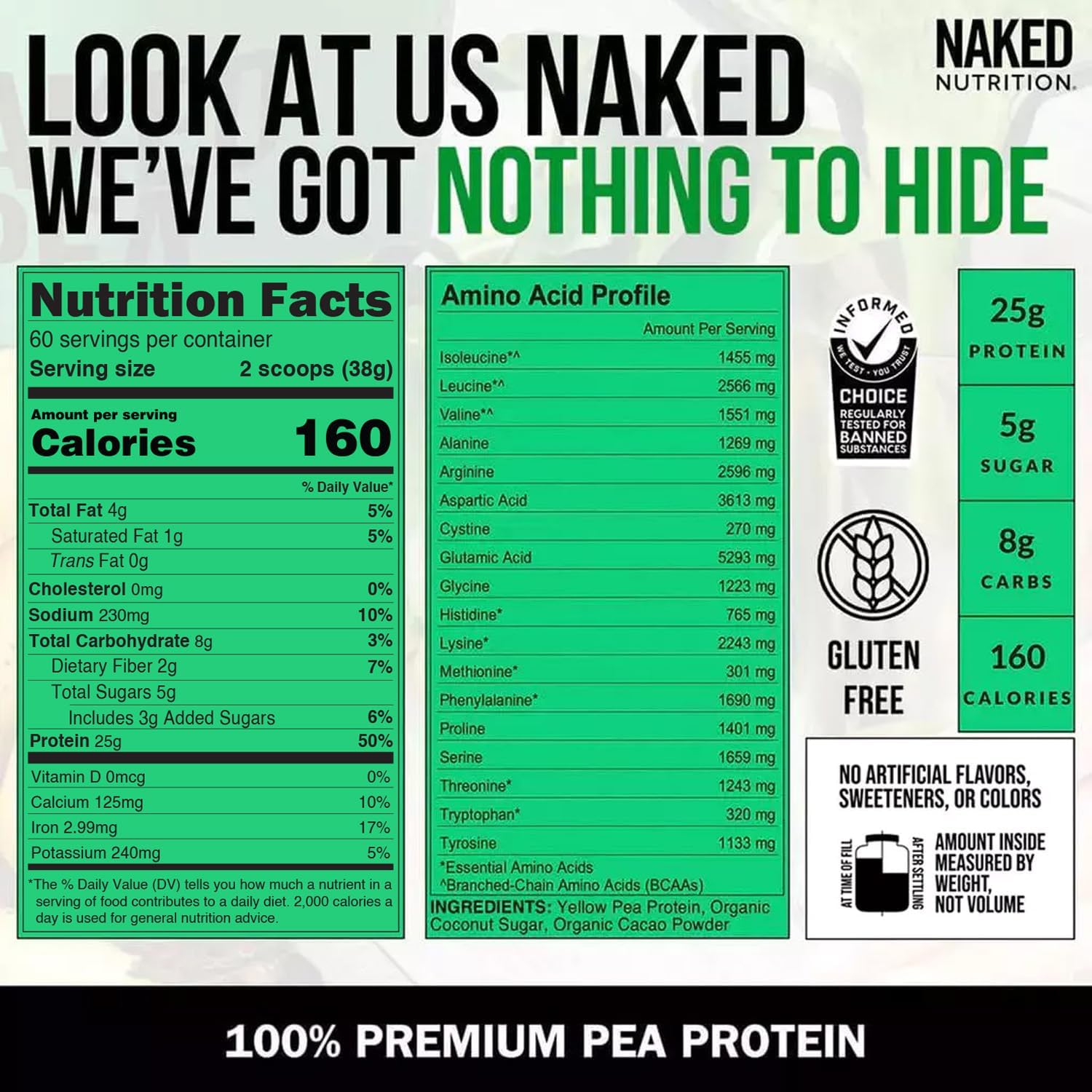 Naked Nutrition - Chocolate - 5lb | Supplement Atlas