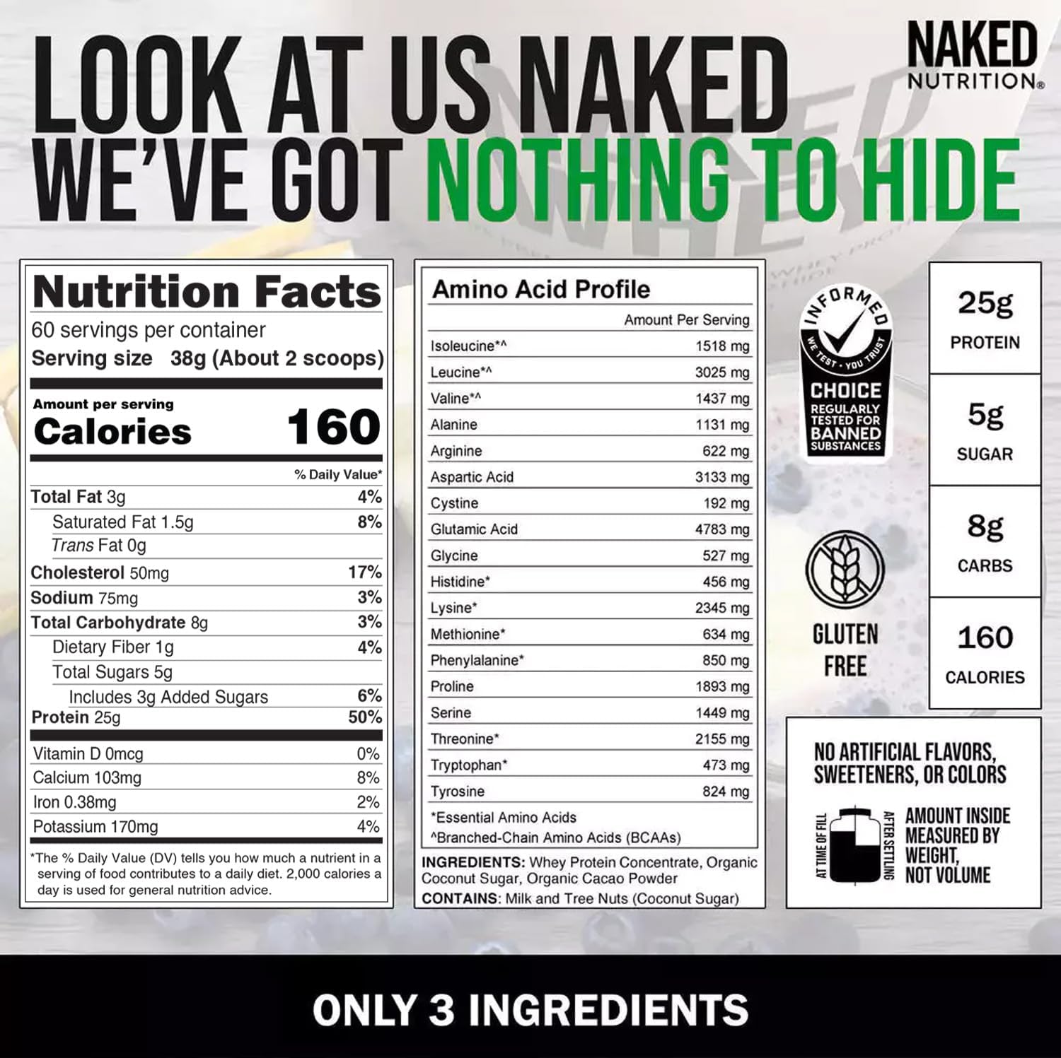 Naked Nutrition - Chocolate - 5lb | Supplement Atlas