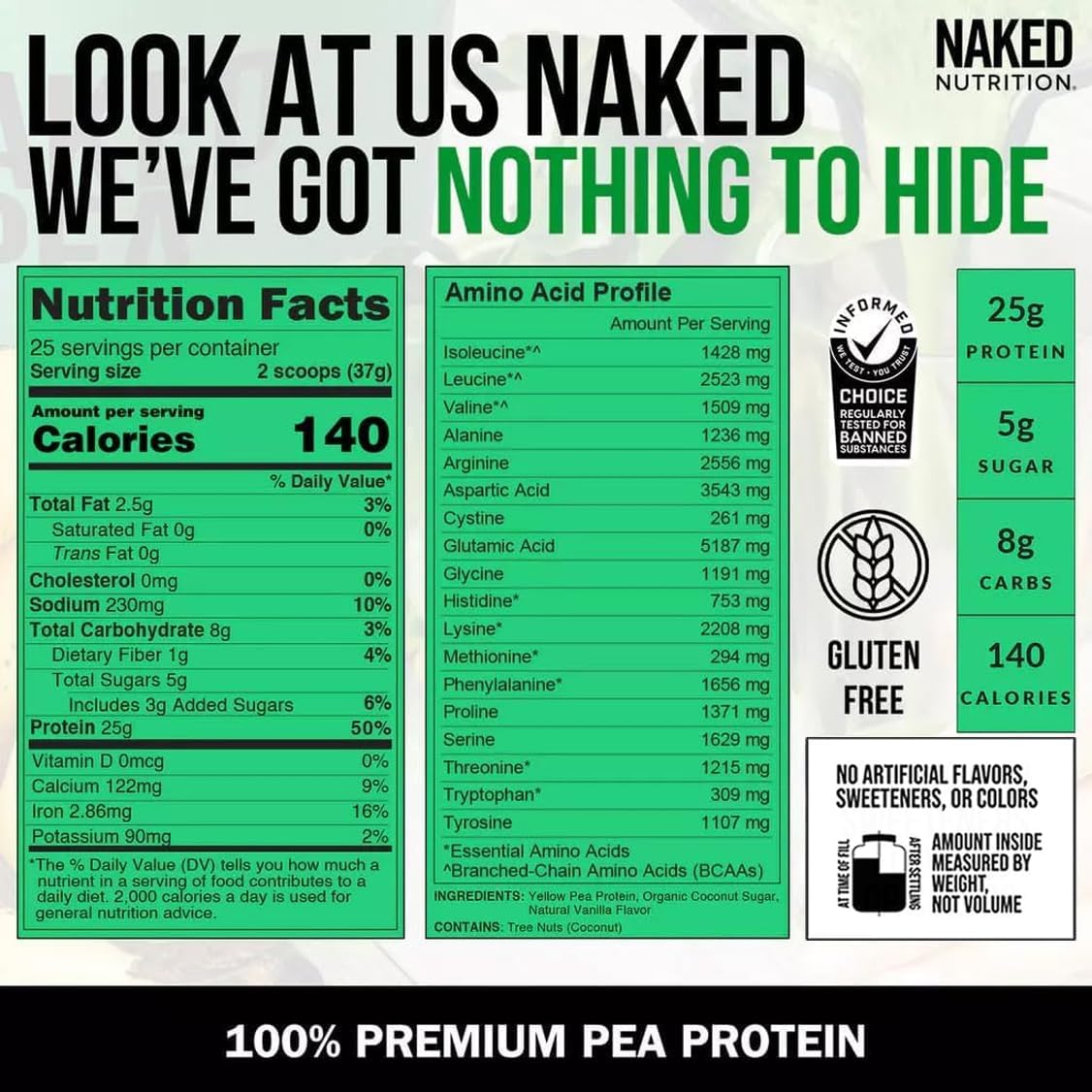 Naked Nutrition - Vanilla - 2lb | Supplement Atlas