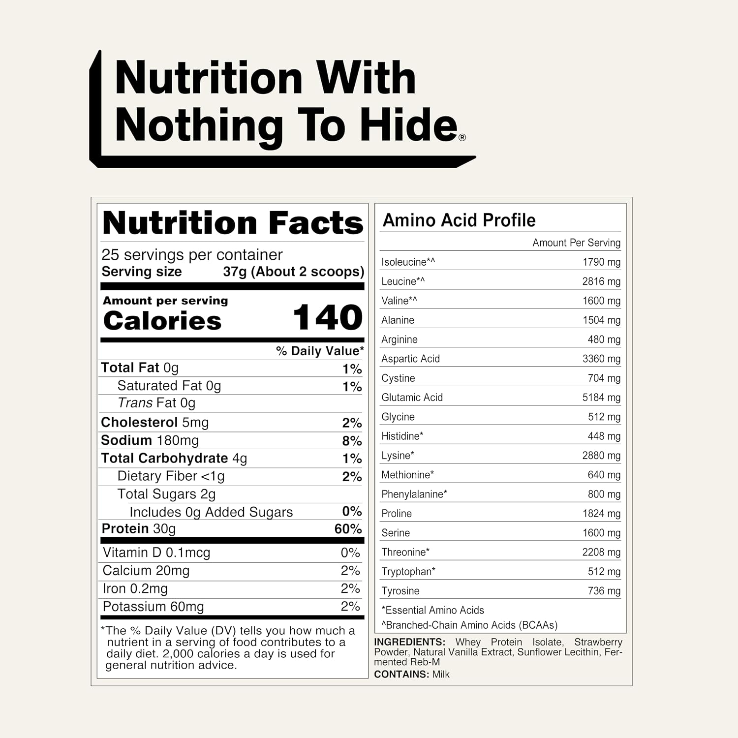 Naked Nutrition - Strawberry - 2lb | Supplement Atlas